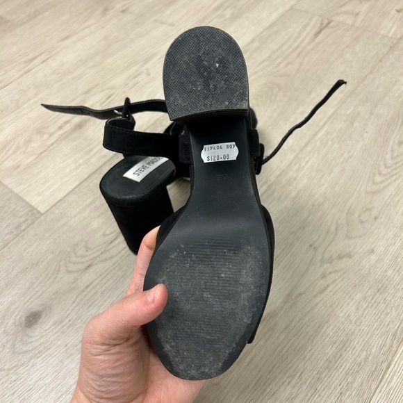 Steve Madden Trixie Black Platform Chunky Heels - Picture 4 of 6